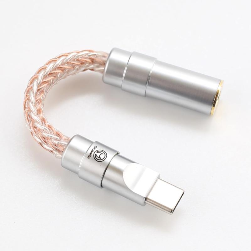 【川木】 ハイエンド ドングルDAC Type-C - 4.4粍 平衡にする 取り替えっこアダプター ESS社 ES9280C Pro DAC内蔵 5極 平衡にする 銀メッキ銅 ハイレゾ スマホ アンプリファイアー 【W161】