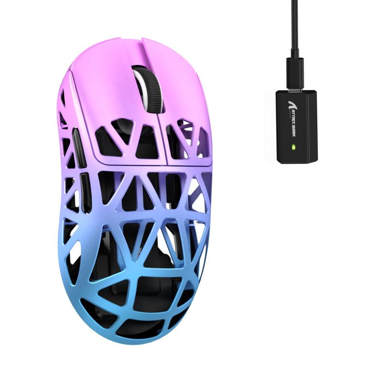 MAMBASNAKE&times;ATTACK SHARK R2 マグネシウム合金マウス ゲーミングマウス 8kマウス PixArt PAW3950 光センサー 47g 超軽量 3モード接続 Bluetooth/2.4Gワイヤレス/USB-C有線 ダブルチャンネル ｜clearstore 9,777円