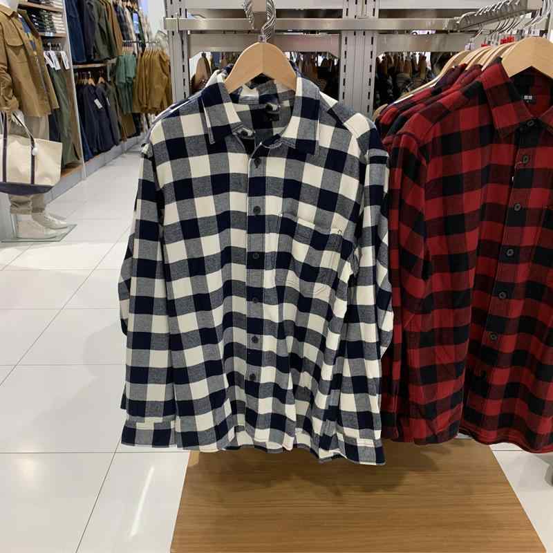 シャツ メンズ レディース チェック柄 長袖 カジュアルシャツ ネルシャツ ゆったりサイズ トップス 秋冬 綿混紡 アイボリー コーラルレッド イエロー ブルー
