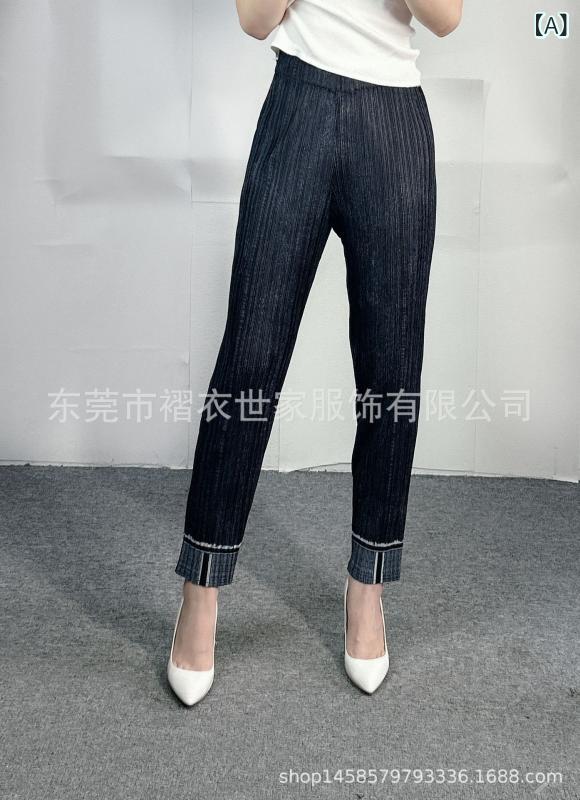 パンツ レディース 接触冷感 9分丈 イージーパンツ ギャザー 薄手 ゆったり 春夏 リラックスパンツ ルームウェア 部屋着 黒 ブラック ネイビー ベージュ2