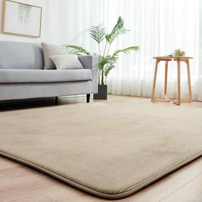カーペット ラグ ラグマット 1.5畳 130×185 cm 極厚 30 mm ホット カーペット カバー 洗える 滑り止め付 じゅうたん 床暖房対応カーペット オールシーズン フランネル ダークベージュ aicomri