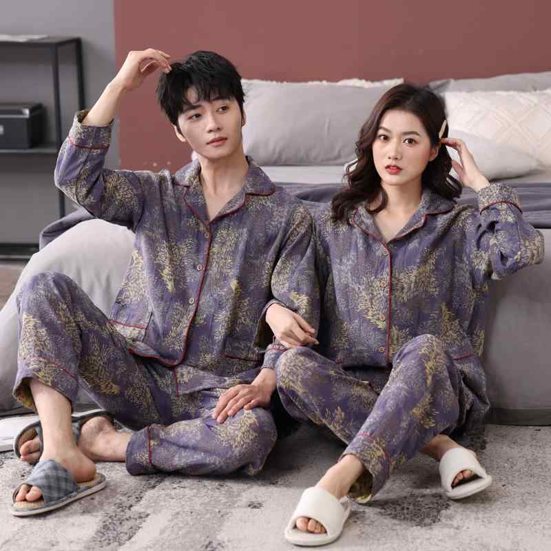 楽天市場】レディース パジャマ ピンク ブルー ボタニカル柄 長袖長