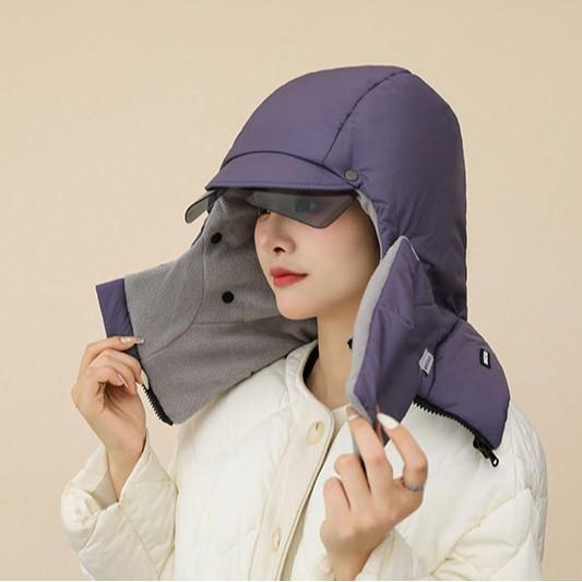 帽子 レディース キッズ 冬 加厚 防寒 保温 雷鋒帽 ・・r ・・r ネックウォーマー 日よけ 紫外線対策 アウトドア2