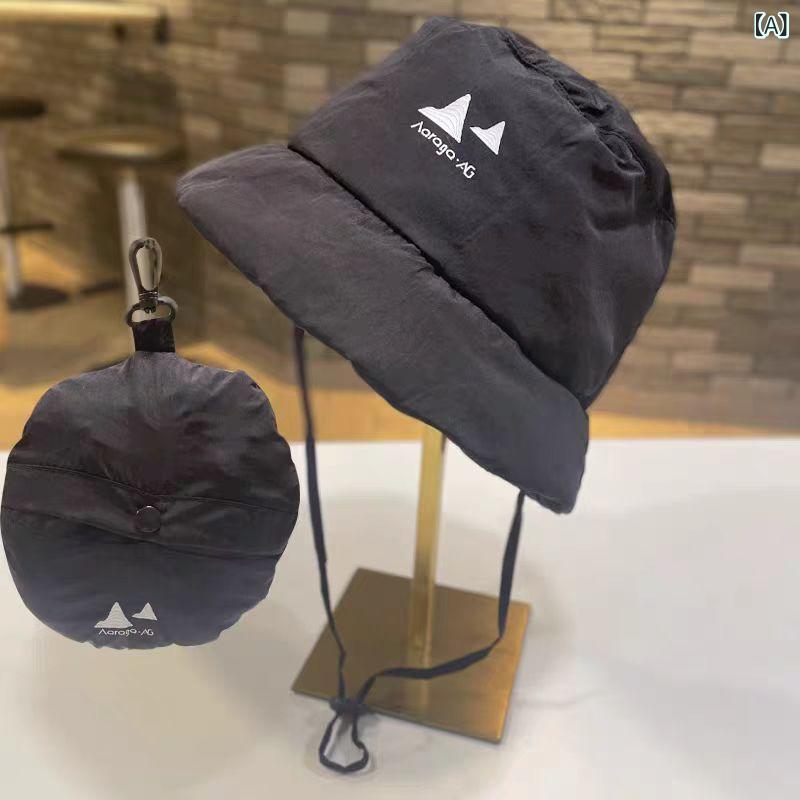 帽子 男性用 漁夫帽 バケットハット 防水 防風 保温 秋冬 アウトドア 登山 収納可能 綿 ブラック ベージュ カーキ グリーン グレー2