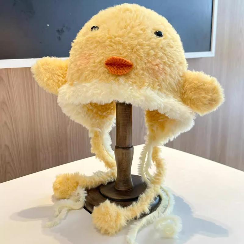 ニット帽 レディース 秋冬 あったか 毛糸 帽子 防寒 耳あて付き 包頭帽 メンズ イエロー かわいい 子供 伸縮性2