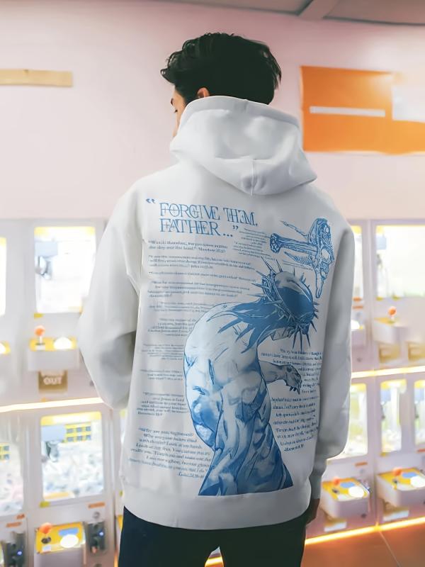 メンズ スウェット パーカー プルオーバー 薄手 春 男性用 フーディ ロゴ プリント カンガルーポケット ドローストリング ポリエステル ホワイト ブラック カーキ2