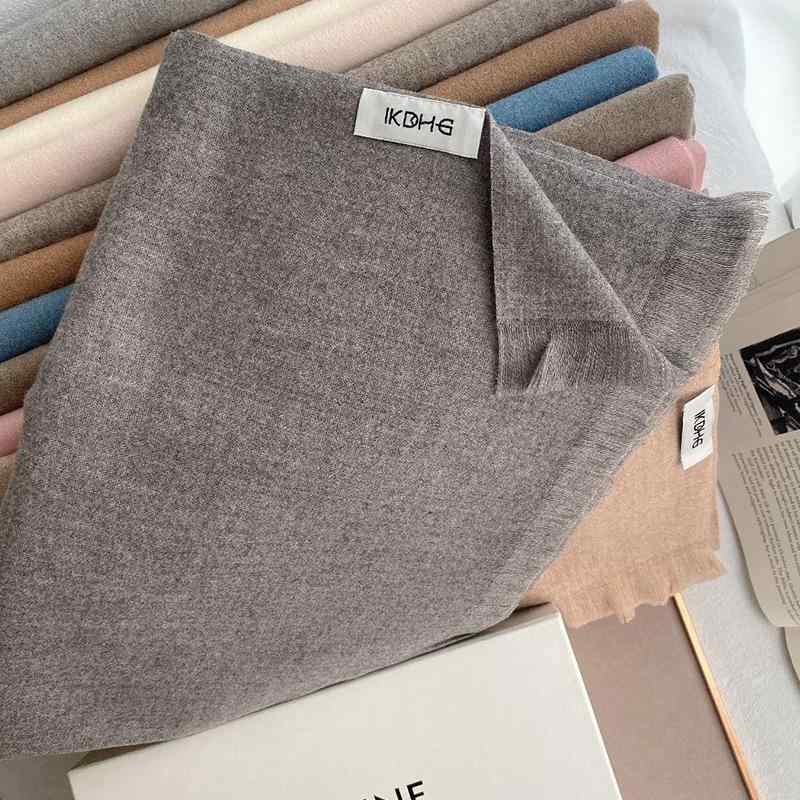 マフラー ストール 秋冬 あったか 大判 厚手 無地 シンプル きれいめ かわいい 上品 ひざ掛け ショール 暖かい 防寒 冷房対策 学生 女性 男性用 室内 民族/国風 ファッション カシミヤ風 アクリル グリーン カーキ ブラック ベージュ2