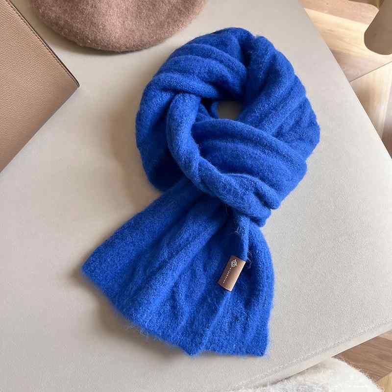 ニット レディース メンズ マフラー ストール 秋冬 高級感 暖かい カシミヤ ペア 保温 ブラック グレー ホワイト カーキ ブルー パープル グリーン ピンク系 カジュアル2