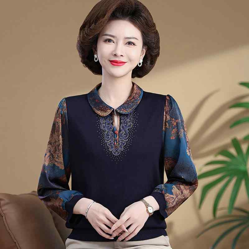 ニット レディース トップス 春物 薄手 チュニック カットソー 中高年 女性用 長袖 Tシャツ ゆったり 婦人服 おしゃれ きれいめ 普段使い お出かけ 接触冷感