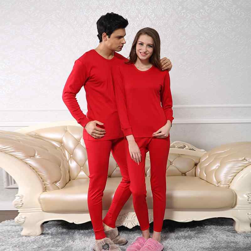 レディース 秋 トップス パンツ 保温インナー 上下セット 厚手 綿 カットソー 無地 ラウンドネック 女性 婦人 普段使い 部屋着 赤 紫 黒 ピンク系