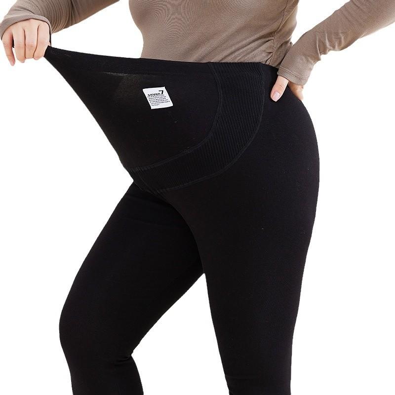 マタニティ パンツ 秋冬 厚手 裏起毛 妊婦 ズボン 綿 あったか レギンス スパッツ 大きいサイズ L XL 2XL 3XL 4XL 5XL 6XL ブラック ダークグレー ライトグレー