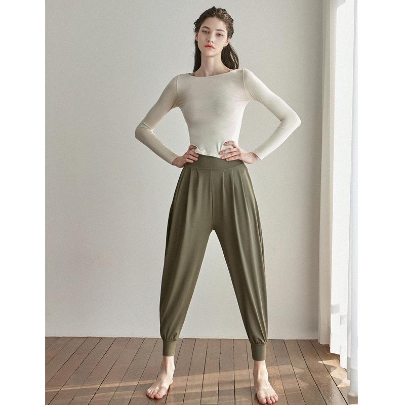 Tシャツ レディース 長袖 スポーツ ヨガウェア 杏色 ピンク系 ブラック 吸湿速乾 ストレッチ トレーニング フィットネス ランニング2