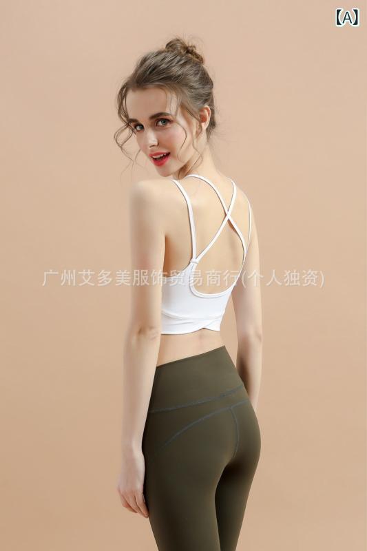 スポーツブラ レディース 女性用 トレーニング ヨガ ウェア トップス スポブラ 揺れにくい ランニング 高強度 吸汗 速乾 通気性 胸パッド付き ノンワイヤー