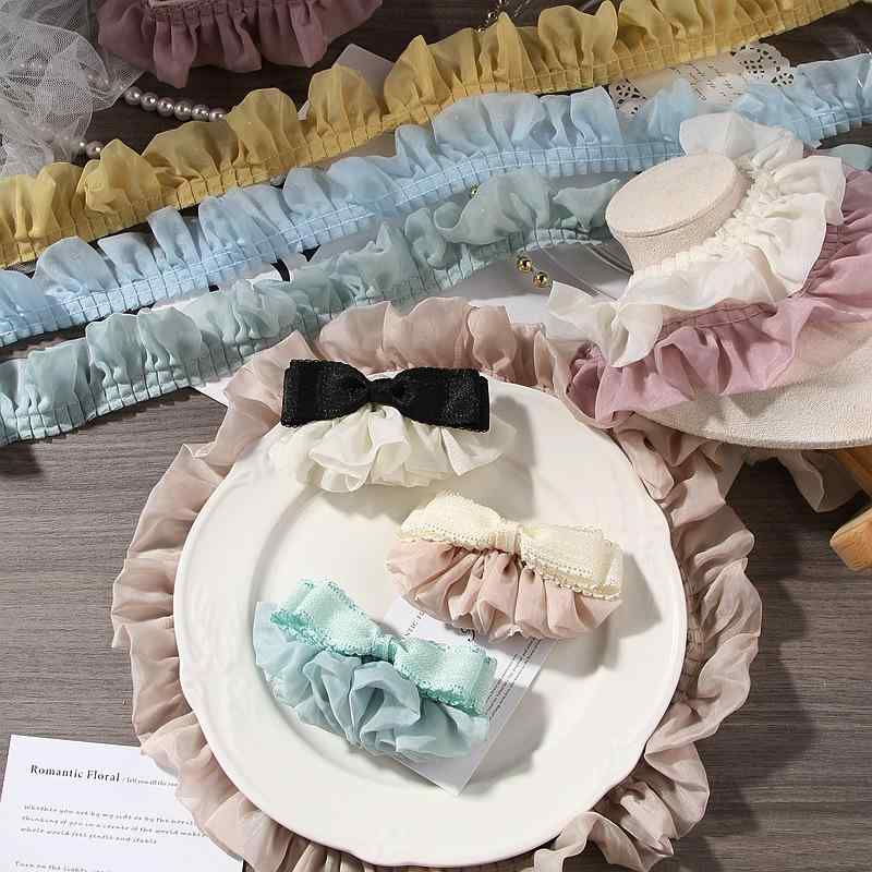 髪の毛付属物 レディース シュシュ スピード競技 フラウンス シフォン 織りシュロの葉 DIY 服飾雑貨 杏色 さくら色系 黄色 青碧系 赤銅色系 緑であること 黒いこと