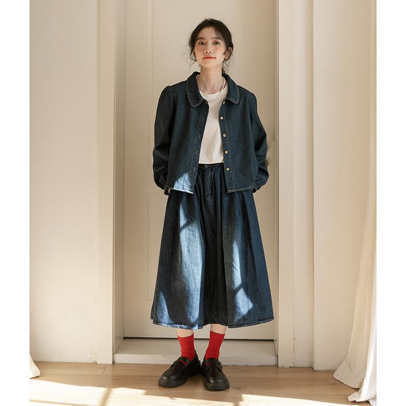 楽天市場】送料無料 デニム セットアップ 2点セット 長袖 裏起毛