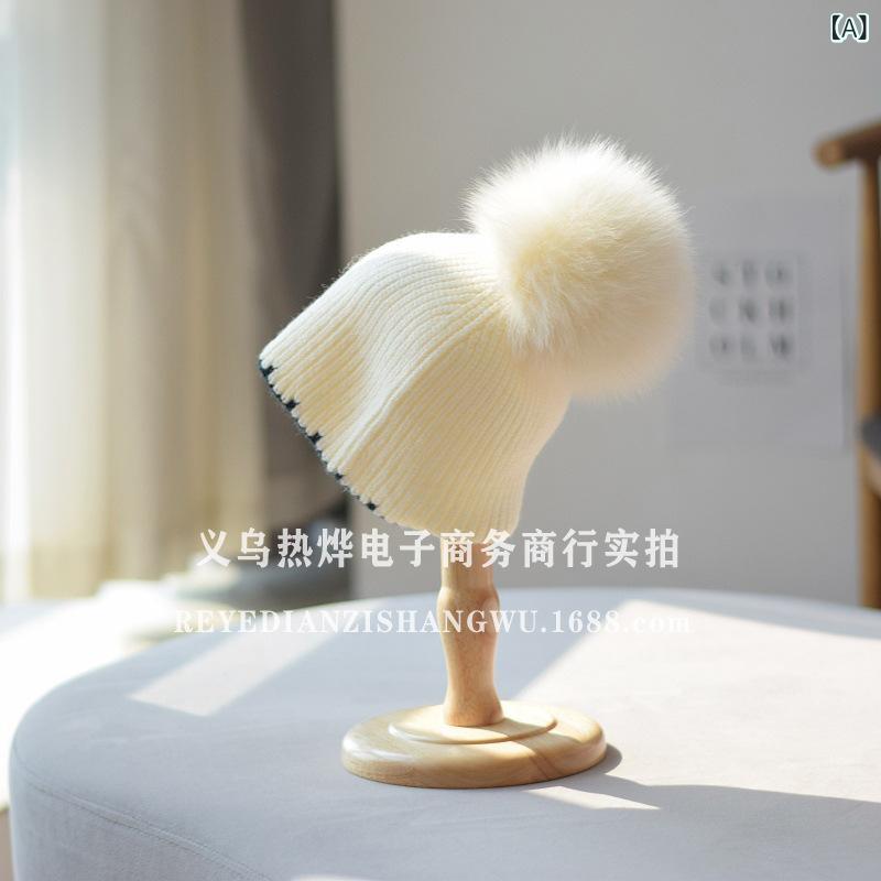 ニット帽 レディース 秋冬 防寒 暖かい 狐 ふわふわ ポンポン付き カジュアル かわいい 小顔効果 おしゃれ 女性用 ニット帽子 ビーニー やわらかい 裏起毛 あったか プレゼント2
