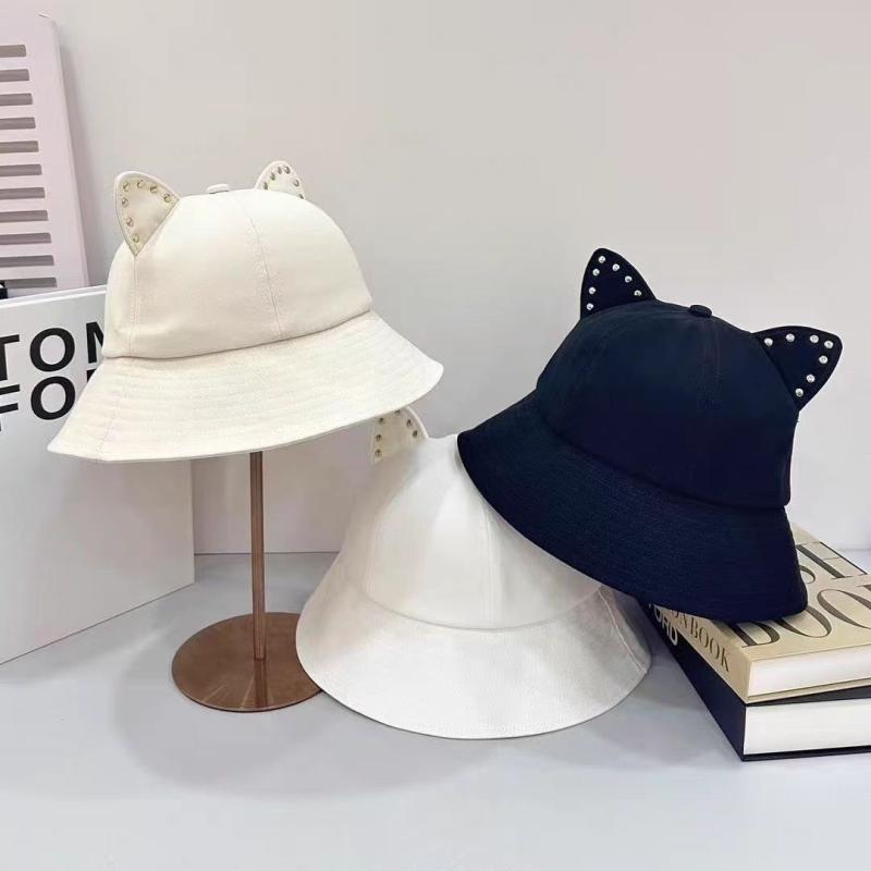 帽子 レディース 猫耳付き バケットハット 春夏 秋冬 日よけ 小顔効果 かわいい おしゃれ 日韓風 コットン2