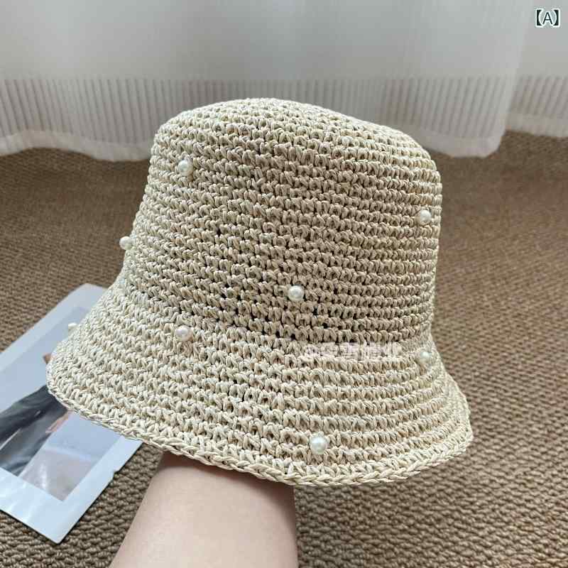 麦わら帽子 レディース 春夏 つば広 ハット UVカット 日焼け防止 折りたたみ ビーチ 旅行 おしゃれ かわいい ベージュ ブラック カーキ コーヒー グレーブルー2