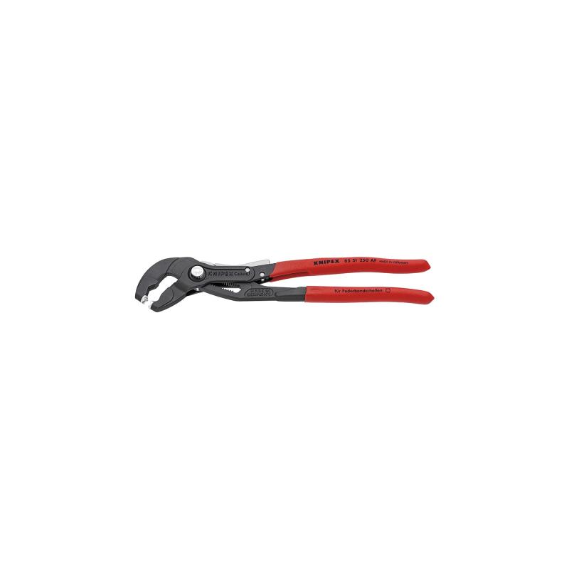 クニペックス(Knipex) てこの原理により少ない力で作業可能なスプリングホースクランププライヤー ロック装置付き 全長250mm 8551-250AF