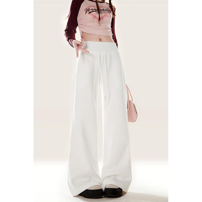 パンツ レディース 高腰 ゆったり スウェットパンツ 春 接触冷感 直筒パンツ S M L XL 白 黒 グレー ピンク系2 6,081円