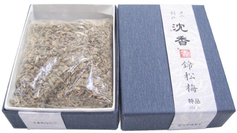 淡路梅薫堂のお香 特品タニ沈香錦松梅 30g #955 刻み お焼香