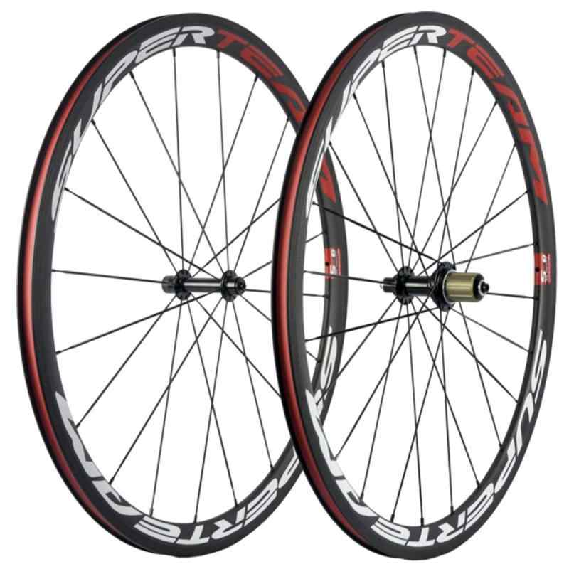 SUPERTEAM 38/23mm カーボン ファイバー ロードバイクーホイールセット700c ホイール R13 ハブ ブ｜clearstore