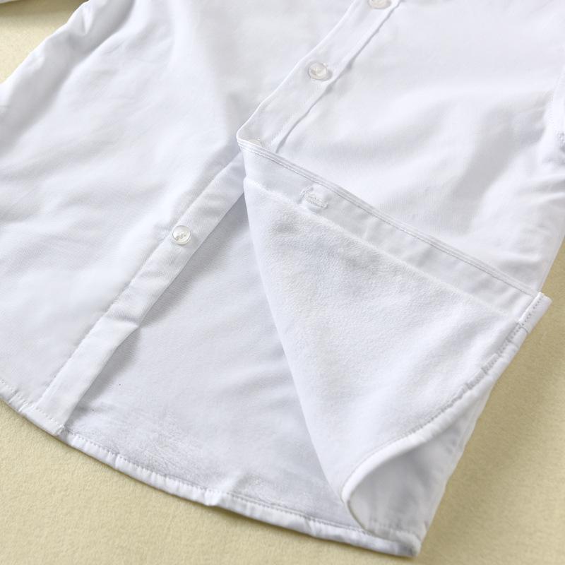 シャツ 子供服 男の子 裏起毛 長袖シャツ キッズ 冬 暖かい 厚手 小学生 スクールシャツ 白シャツ コットン 綿 フォーマル 発表会 結婚式 卒園式 入学式