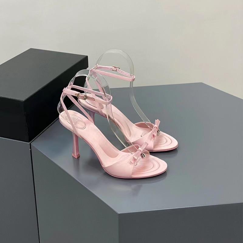 サンダル レディース ハイヒール ストラップ 7cm 9cm ピンヒール ラウンドトゥ 超繊維 接触冷感 履きやすい 歩きやすい かわいい おしゃれ シンプル 春夏 ブラック ピンク系