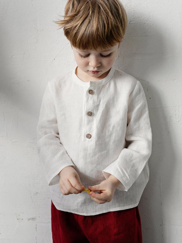 子供服 シャツ 春秋 綿麻 長袖 トップス 森ガール ベビー服 男女兼用 麻 シャツ 100cm 110cm 120cm 130cm 140cm 柔らかい 肌触り 普段着