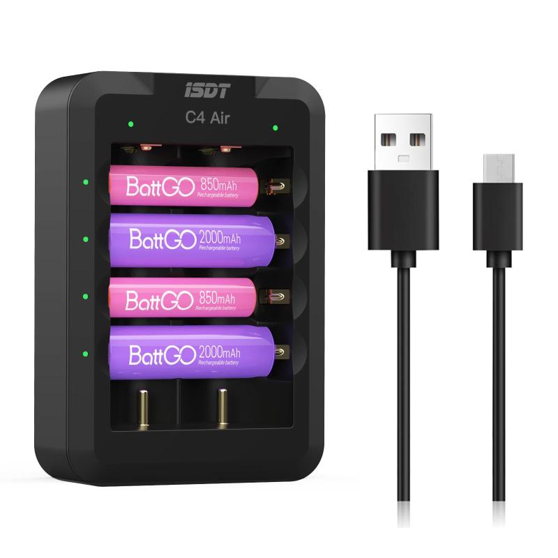 C4シリ一ズ スマ一ト電池充電器AA/AAA 単3単4 18650チャ一ジャ|clearstore