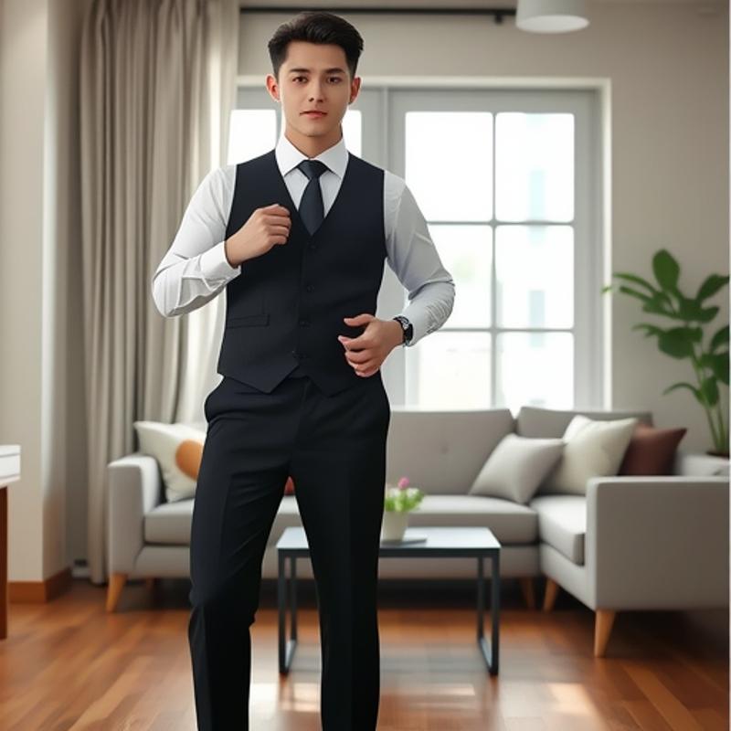 スーツ メンズ 男性用 ビジネス カジュアル ベスト パンツ 上下 セットアップ スリムフィット テーパード 無地 春