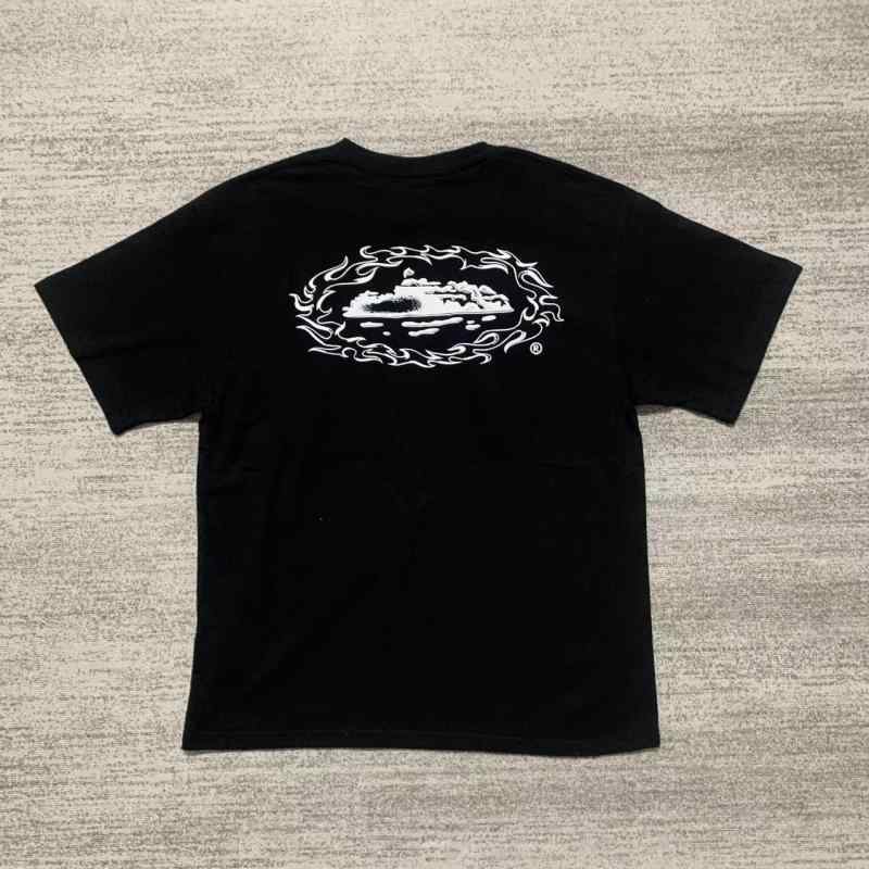 Tシャツ 男性用 ストリート プリント 半袖 トップス 薄手 クルーネック リラックスフィット カットソー2