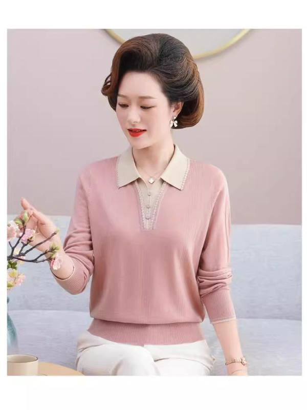 Tシャツ レディース ミセス 長袖 秋物 カットソー プルオーバー 婦人服 トップス 50代 60代 70代 シニア ハイミセス ゆったり おしゃれ かわいい 上品 きれいめ カジュアル お母さん おばあちゃん プレゼント ギフト 紫 カーキ ワインレッ