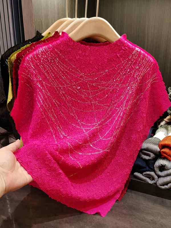 Tシャツ レディース 春夏 ゆったり 立襟 ポリエステル トップス 半袖 カットソー 無地 灰色 黒 赤 通勤 きれいめ かわいい｜clearstore