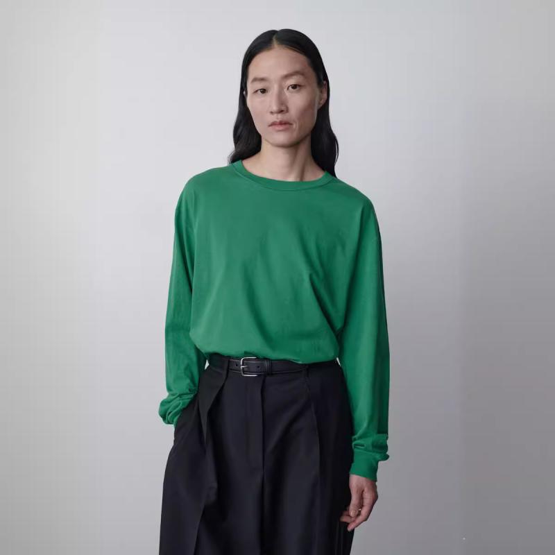 Tシャツ レディース トップス カットソー 長袖 コットン 綿 柔らかい 快適 丸首 ラウンドネック ゆったり 普段使い 通勤 春 秋 冬 秋冬2