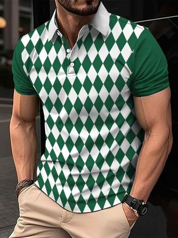 シャツ 男性用 リネンシャツ クラシック 幾何学模様 トップス 半袖シャツ ルーズフィット