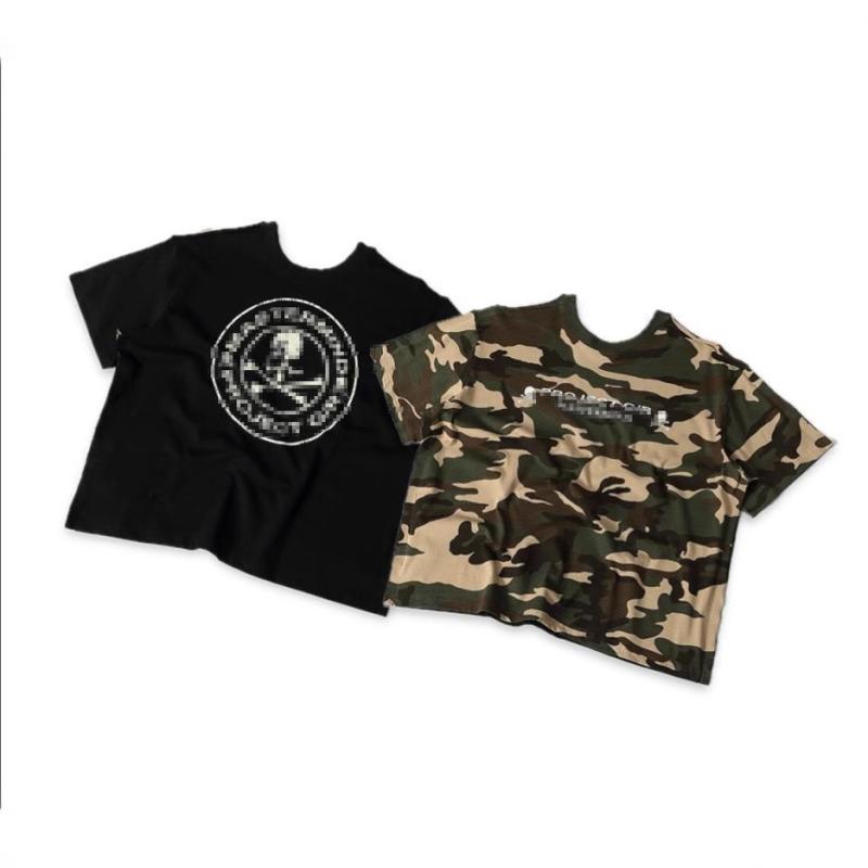 Tシャツ メンズ 男性用 スカル ドクロ 迷彩柄 カモフラージュ柄 プリント 半袖 ポリエステル スポーツ 運動着 普段使い ストリート カジュアル