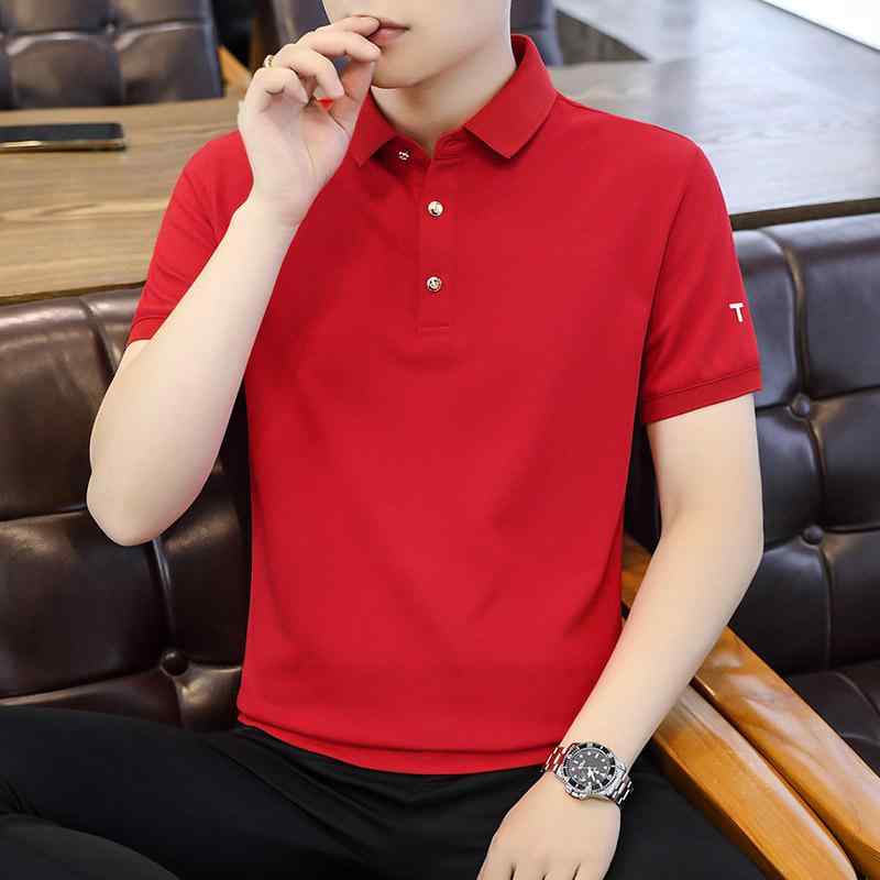 Tシャツ メンズ 半袖 ストライプ柄 ポロシャツ 紳士 ビジネス カジュアル 薄手 トップス 男性用 白 黒 赤 黄 緑 M L XL 2XL 3XL 4XL