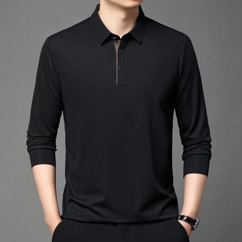 Tシャツ メンズ 男性用 ポロシャツ 接触冷感 吸湿速乾 ストレッチ 伸縮性 長袖 薄手 ビジネスカジュアル 普段使い