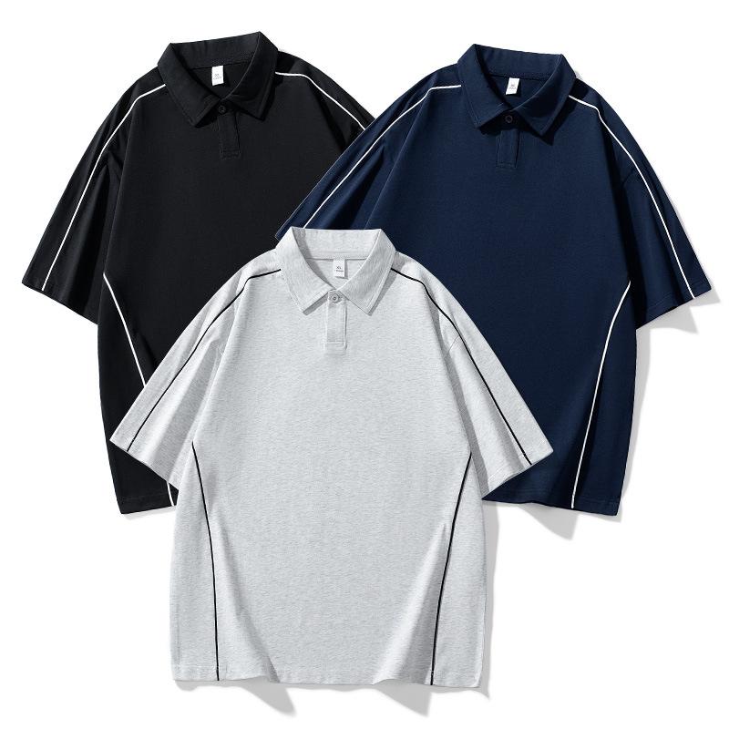 Tシャツ メンズ 男性用 ポロシャツ風 カットソー 半袖 翻襟 接触冷感 ?松 ・靭色 トップス2