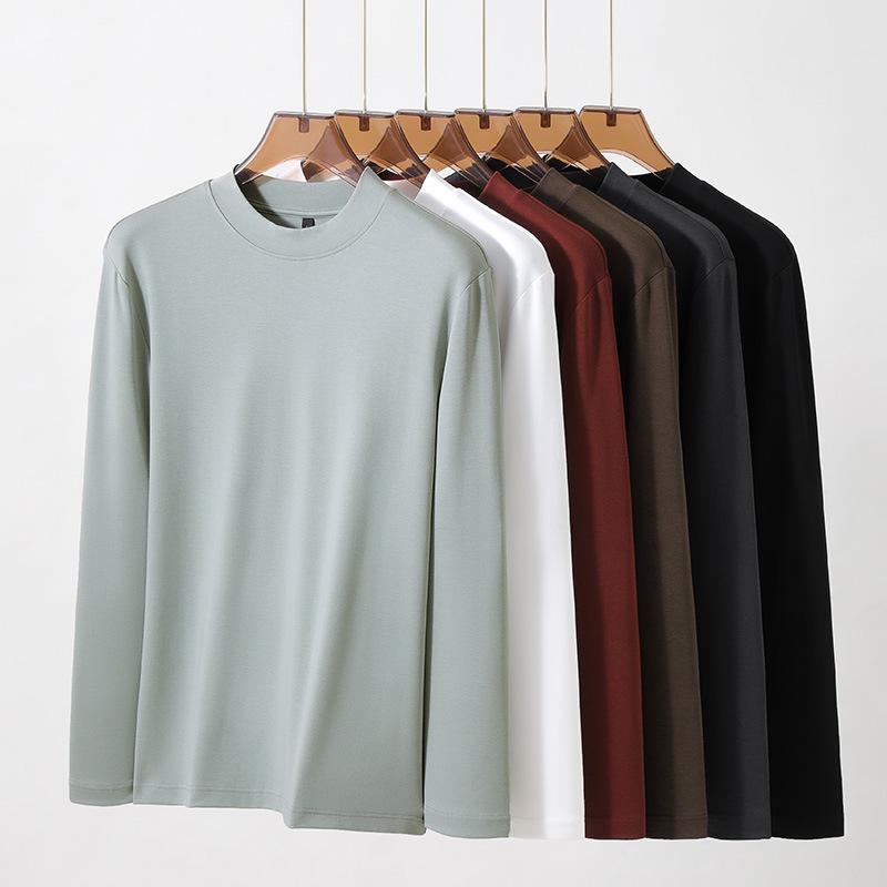 Tシャツ 男性用 秋冬 中高 タートルネック 長袖 インナー トップス 綿 修身 無地 カジュアル 普段使い2