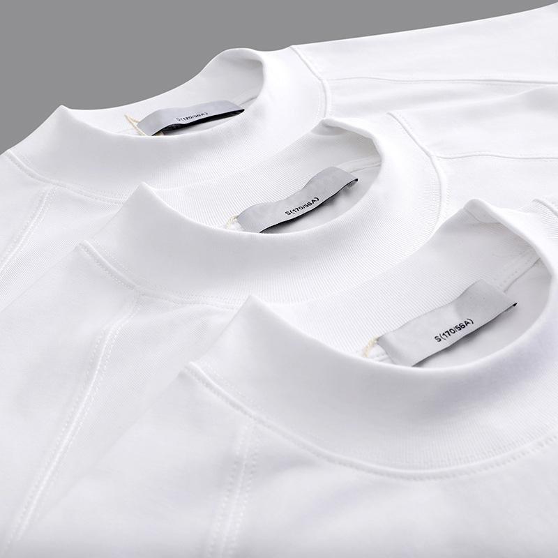 Tシャツ 男性用 無地 コットン トップス 半袖 アメリカンレトロ スタイル カットソー 白 黒 グレー カーキ コーヒー 接触冷感 吸湿速乾