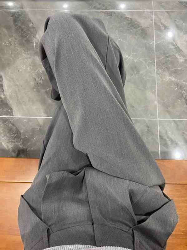 パンツ レディース テーパードパンツ 高見え シェニール ゆったり ハイウエスト ワイドレッグ 美脚 スタイルアップ 灰色 グレー 日韓スタイル 春2