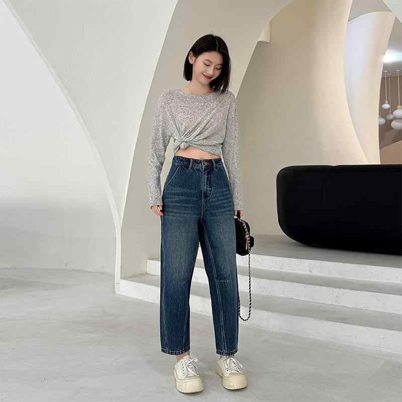 ジーンズ レディース 高腰 デニム テーパードパンツ ゆったり 体型カバー 美脚 着痩せ おしゃれ かわいい カジュアル 通勤2 6,231円