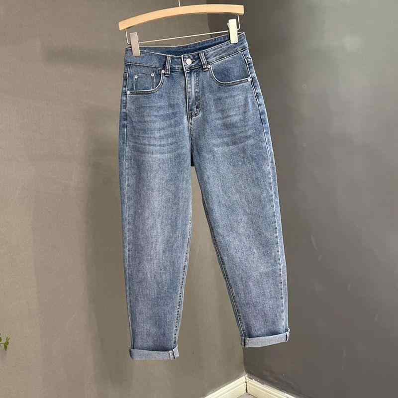 デニム レディース ハーレムパンツ 高見え デニムパンツ 9分丈 高身長 美脚 脚長 ジーパン Gパン ジーンズ パンツ ボトムス ズボン デニム生地 かわいい オシャレ きれいめ 春夏 ブルー ブラック