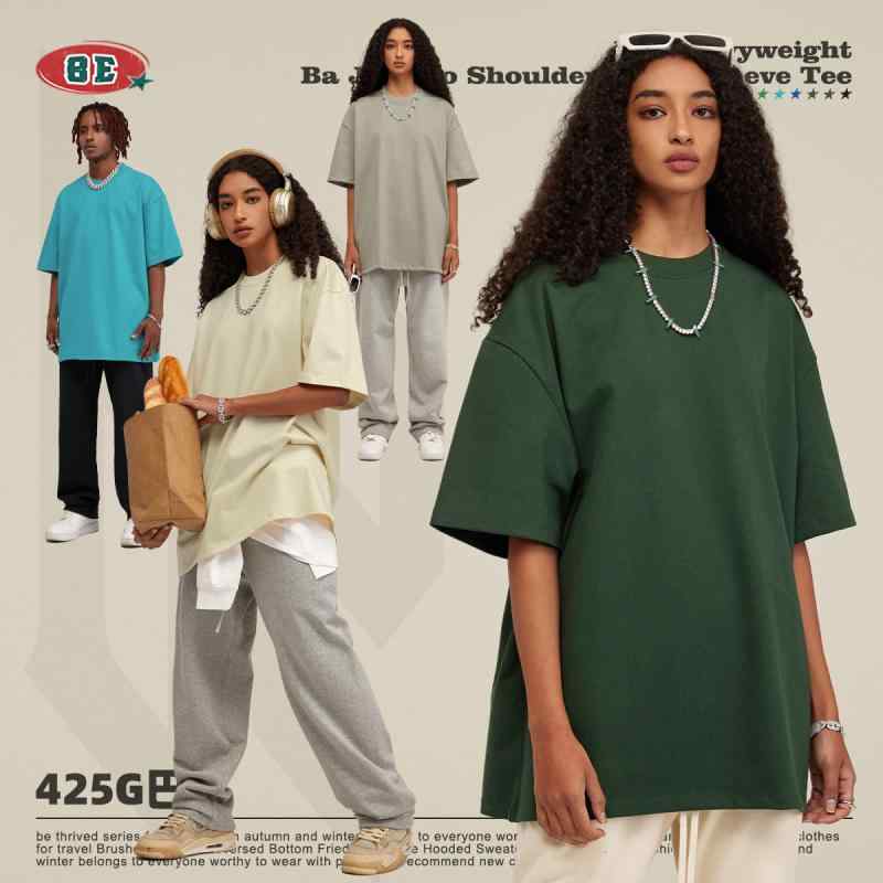 Tシャツ メンズ 男性用 半袖 コットン ゆったり ラウンドネック ドロップショルダー 無地 カジュアル トップス 普段使い2