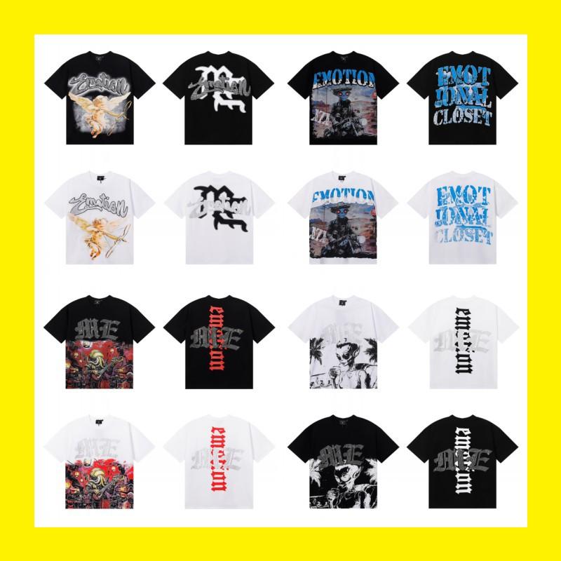 Tシャツ 男性用 天使プリント 半袖 カットソー 美式復古風 ストリートファッション ゆったり トップス 綿100％ 接触冷感 通気性 普段使い