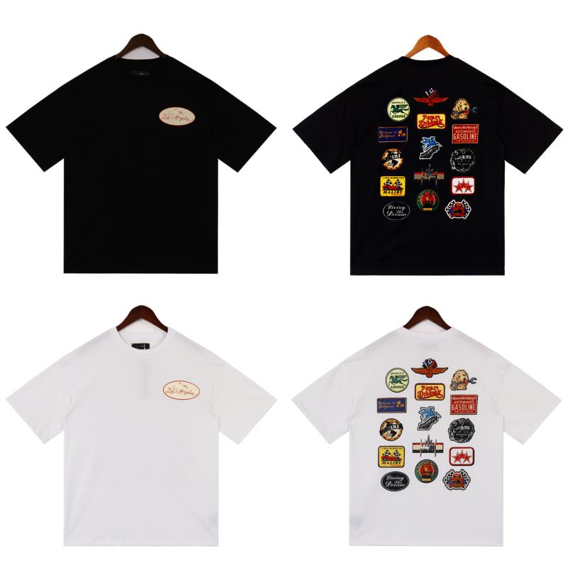 Tシャツ メンズ 半袖 コットン ロゴ プリント クルーネック カットソー スポーティー 普段使い ブラック ホワイト