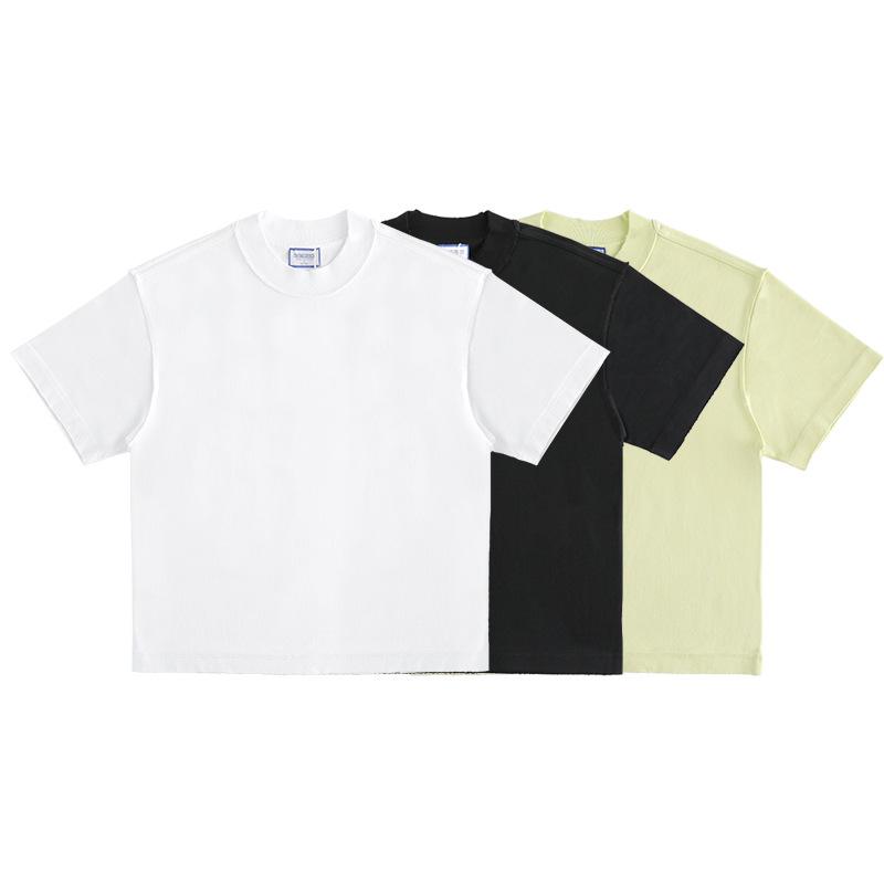 Tシャツ メンズ 男性用 ヘビーウェイト 厚手 無地 コットン クルーネック トップス 白 黒 緑 普段使い ルームウェア
