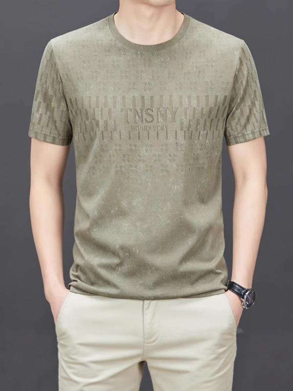 Tシャツ メンズ 半袖 ポリエステル 混紡 薄手 ラウンドネック スポーティー カジュアル トップス 普段使い 部屋着2｜clearstore